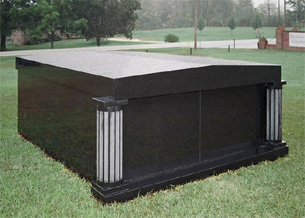 Black Granite Mausoleum